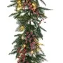 PRE-LIT SNOWY GARLAND 270CM WITH BERRIES AND 80 LED WARM WHITE STEADY AND END CONNECTED LIGHTS