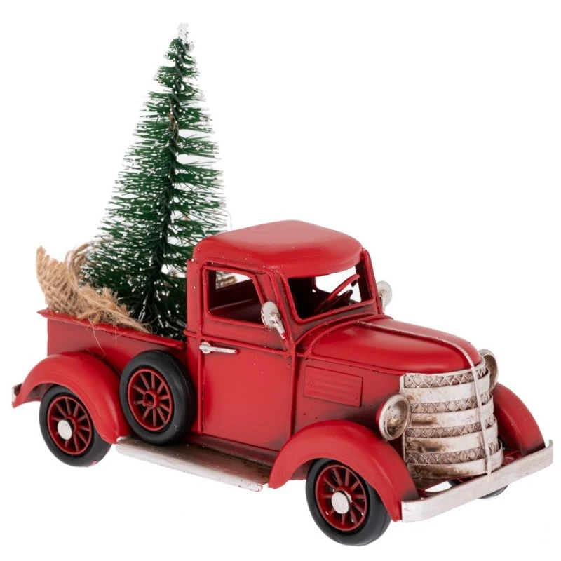XMAS METAL RETRO TRUCK 17X7X13CM