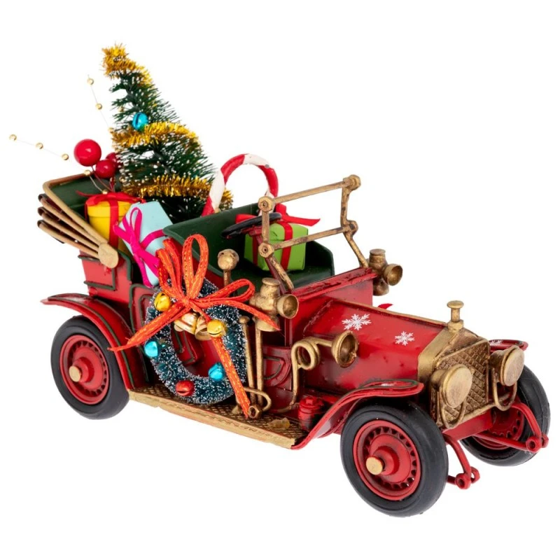 XMAS METAL RETRO CAR 22X9X15CM