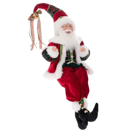 XMAS SITTING SANTA CLAUS IN RED COLOR 45CM