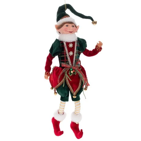 XMAS GREEN RED COLOR CHECKERED ELF 50CM