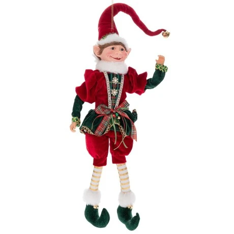 XMAS GREEN RED COLOR CHECKERED ELF 50CM