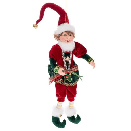 XMAS GREEN RED COLOR CHECKERED ELF 30CM