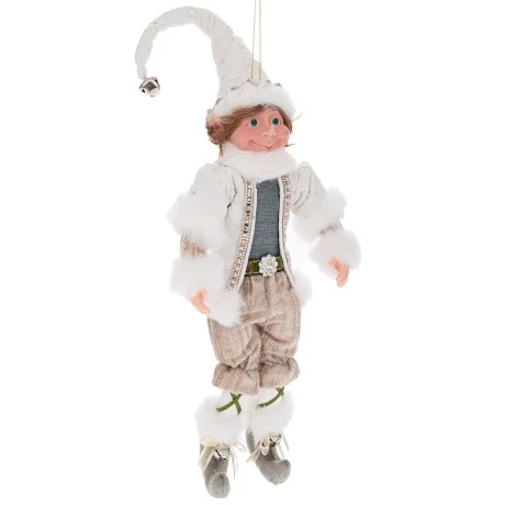 XMAS  FABRIC ELF IN MINT GREEN COLOR 30CM