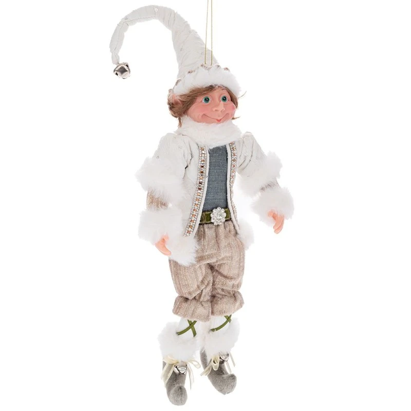 XMAS  FABRIC ELF IN MINT GREEN COLOR 30CM