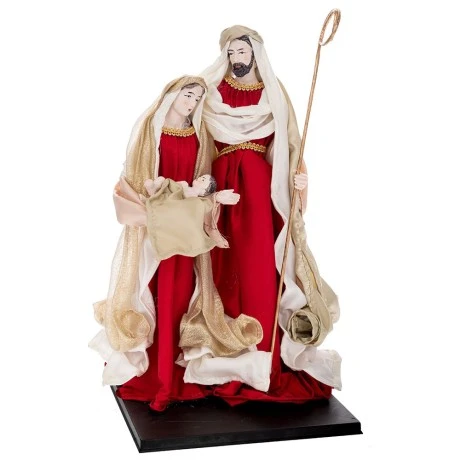 XMAS HOLY FAMILY FIGURINES 40CM IN RED COLOR