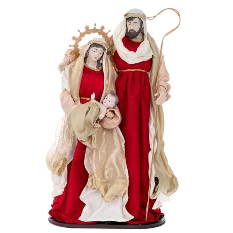 XMAS HOLY FAMILY FIGURINES 90CM IN RED COLOR