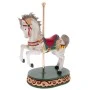 XMAS 
WHITE RESIN CAROUSEL HORSE IN VERTICAL COMPOSITION 30X18,5X40CM