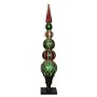 XMAS MULTICOLOR RESIN BALL COLUMN IN 3 SIZES WITH LED LIGHT 33X33X183CM