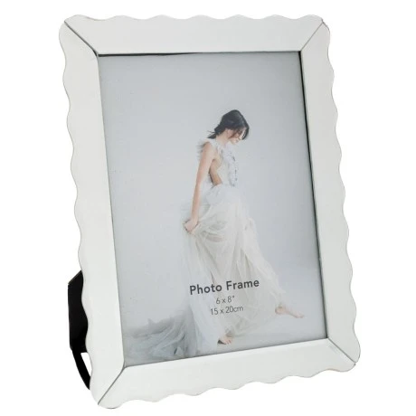SILVER GLASS PHOTO FRAME 15X20 CM