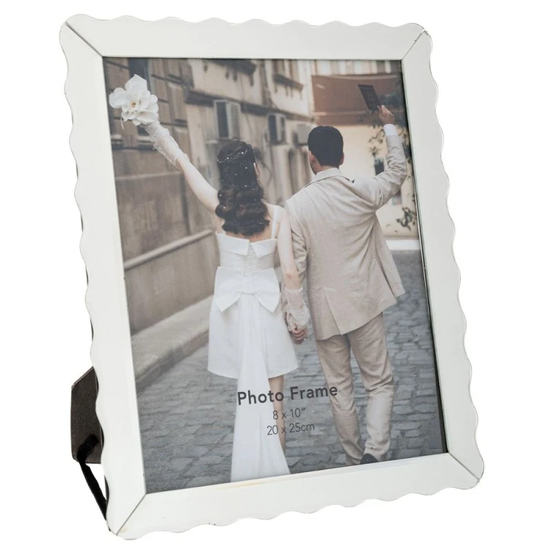 SILVER GLASS PHOTO FRAME 20X25 CM