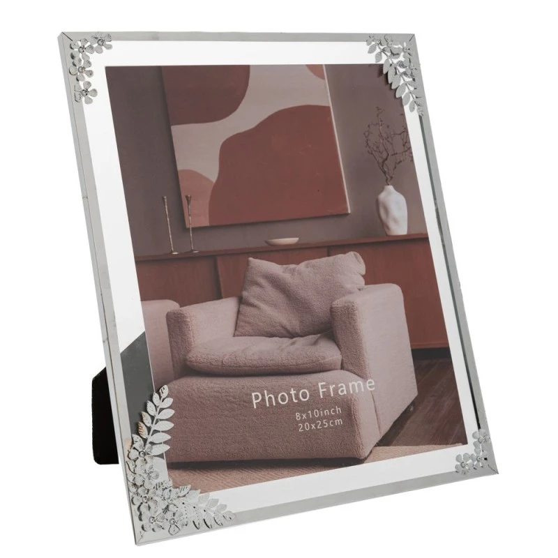 SILVER METAL PHOTO FRAME 20X25 CM