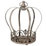 SILVER METAL CANDLE HOLDER CROWN 25X22X29CM