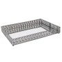 SILVER METAL TRAY 25X35 CM WITH MIRROR SURFACE