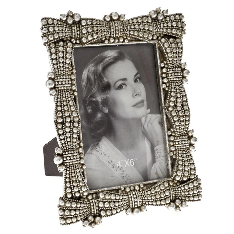 SILVER POLYRESIN PHOTO FRAME 16X21 CM FOR 10X15 PHOTO