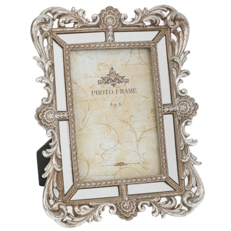 DECO SILVER RESIN PHOTO FRAME 18Χ2X23CM
