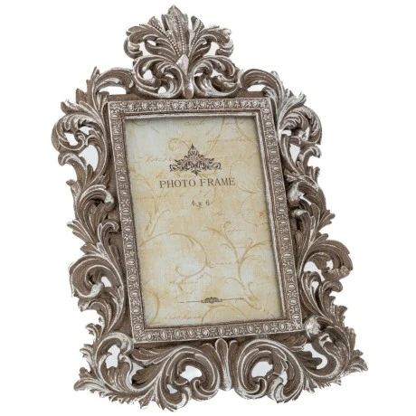 DECO SILVER RESIN PHOTO FRAME  20X2X29CM