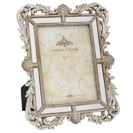 DECO SILVER RESIN PHOTO FRAME 21Χ2X27CM