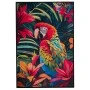 COLORFUL PARROT PAINTING 83X123CM WITH BLACK FRAME ON PRINTED CANVAS