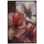 CREAM FLOWERS PAINTING 83X123CM WITH WENGE FRAME ON PRINTED CANVAS