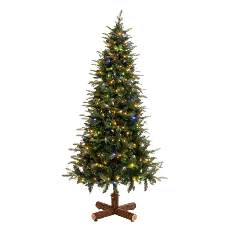 CHRISTMAS TREE PRE-LIT NOBLE FIR 180CM WITH 250 WARM WHITE LED AND MULTICLOLOR
