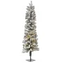 XMAS TREE PRE-LIT SNOW PENCIL D40Χ120CM WITH 100 WHITE LED LIGHTS