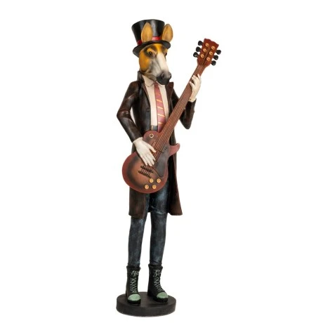 DECO POLYRESIN HORSE W GUITAR 40X25X120CM