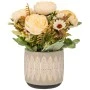 ARTIFICIAL CREM PEONY IN CERMAIC POT
