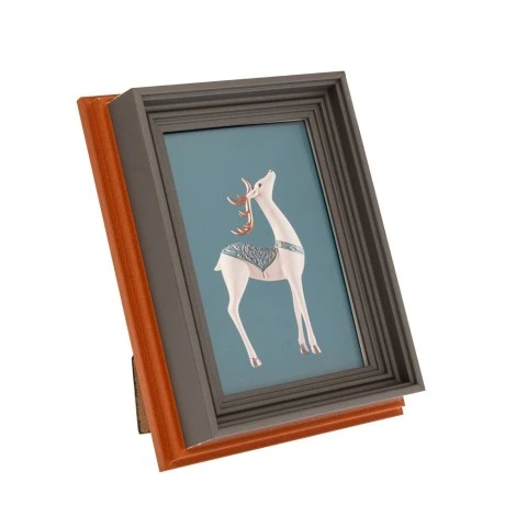 BROWN PLASTIC PHOTO FRAME 10X15CM