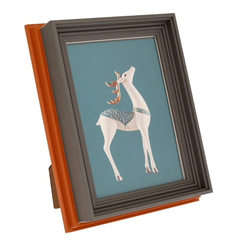 BROWN PLASTIC PHOTO FRAME 13X18CM