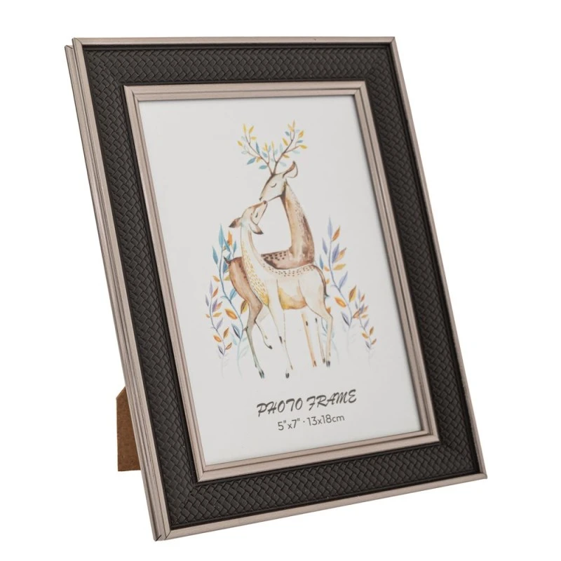 GREY WITH GOLD RIM PHOTO FRAME 13X18CM