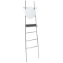 GREY METAL LADDER WITH MIRROR 46X180 CM