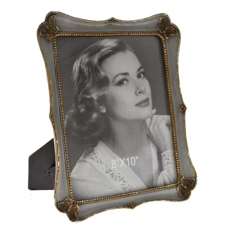 GREY POLYRESIN PHOTO FRAME 26X31 CM FOR 20X25 PHOTO