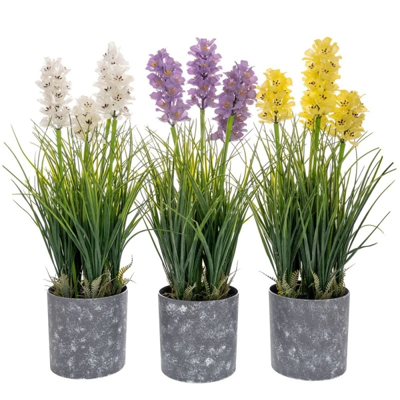 ARTIFICIAL LAVENDER PLANT 13Χ52CM IN PLASTIC POT 3 COLOURS