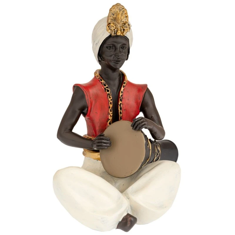 INDIAN MUSICIAN SITTING 16X15X26CM