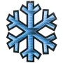 60CM INFINITY LIGHT HANGING SNOWFLAKE WITH WOODEN BASE  DOUBLE FACE ILUMINATED FROM BOTH SIDES WITH EUROPEAN PLUG