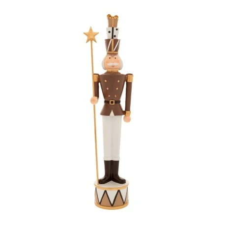 BROWN RESIN SOLDIER HOLDING STAR 9Χ10Χ46 CM
