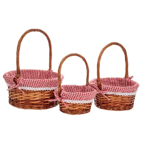 SET 3 FABRIC BASKET D30X14 35-D25X12 30-D20X10 25CMCM