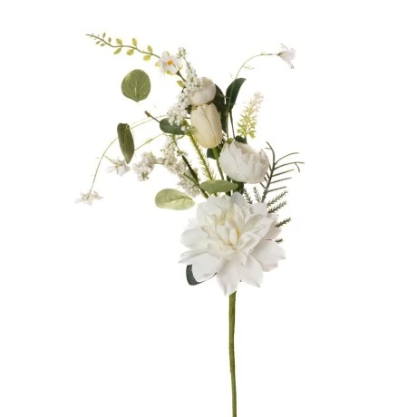 ARTIFICIAL WHITE DAHLIA SPRAY 70CM