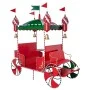 RED GREEN METAL CARRIAGE 265X120X280CM