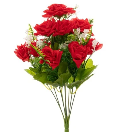 ARTIFICIAL RED ROSE BOUQUET 45EK