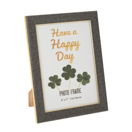 METAL PHOTO FRAME 10X15CM GREY AND GOLD