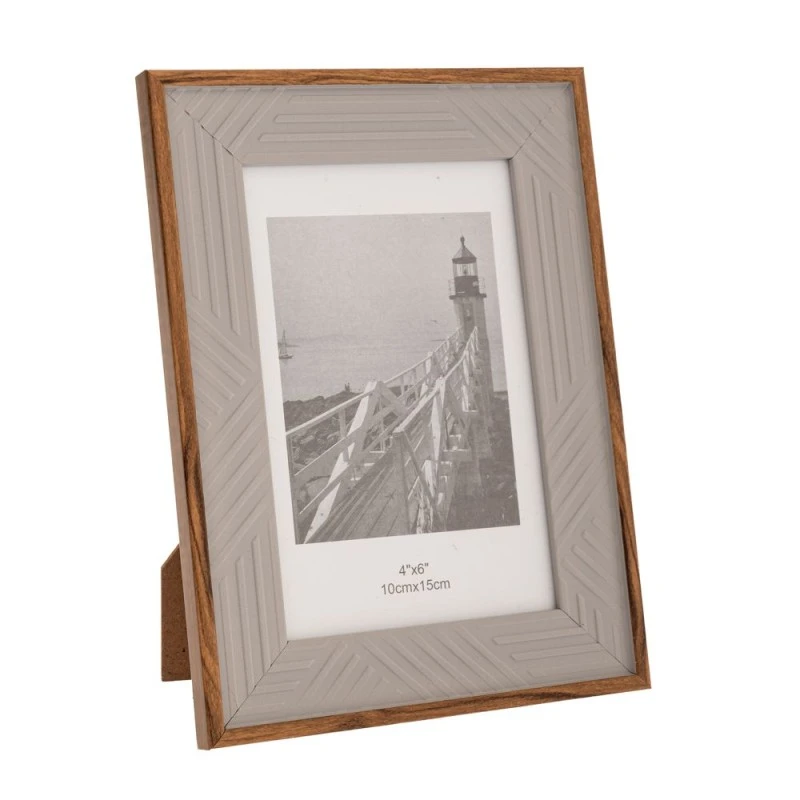 CREAM WITH GOLD RIM PHOTO FRAME 10X15CM