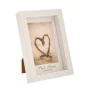 WHITE PHOTO FRAME WITH SILVER DETAIL 10X15CM