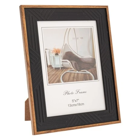 BLACK WITH GOLD RIM PHOTO FRAME 13X18CM