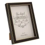 BLACK PHOTO FRAME WITH GOLD DETAIL 13X8CM