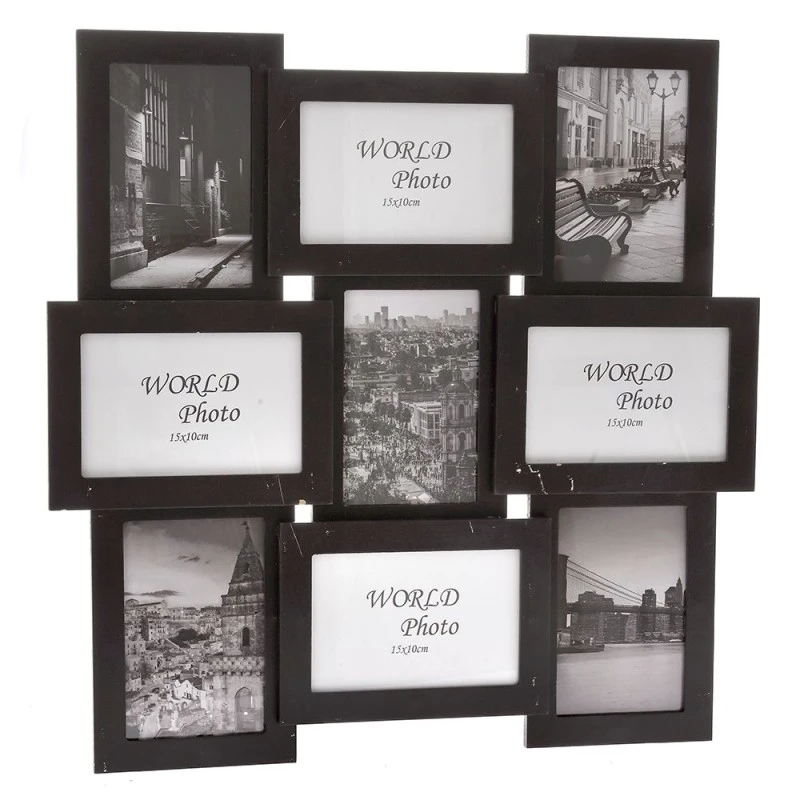 BLACK MULTI-PHOTO FRAME 46X46 CM