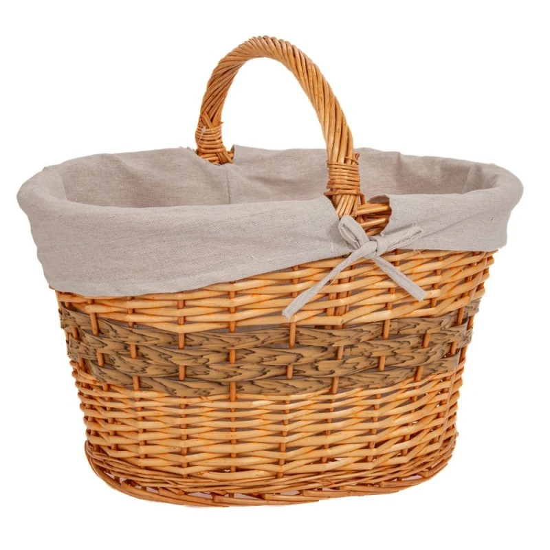 HONEY BASKET WITH FABRIC LINING 48X34X27 CM