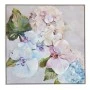 ORCHID OIL PAINTING 80X80CM WITH SILVER FRAME ON PRINTED CANVAS