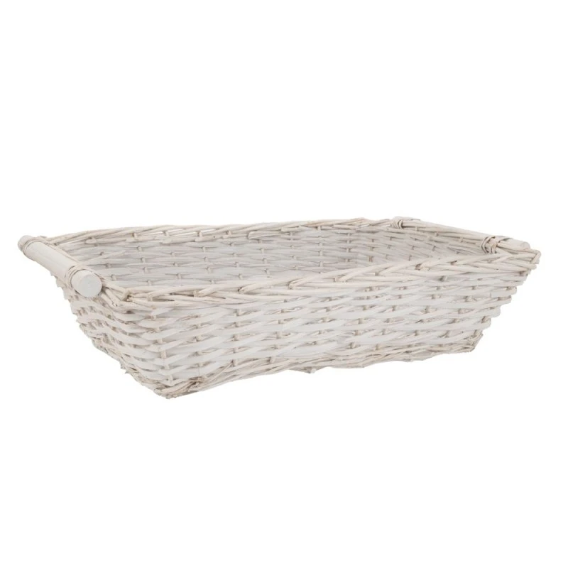 WHITE BASKET 57X44X15 CM